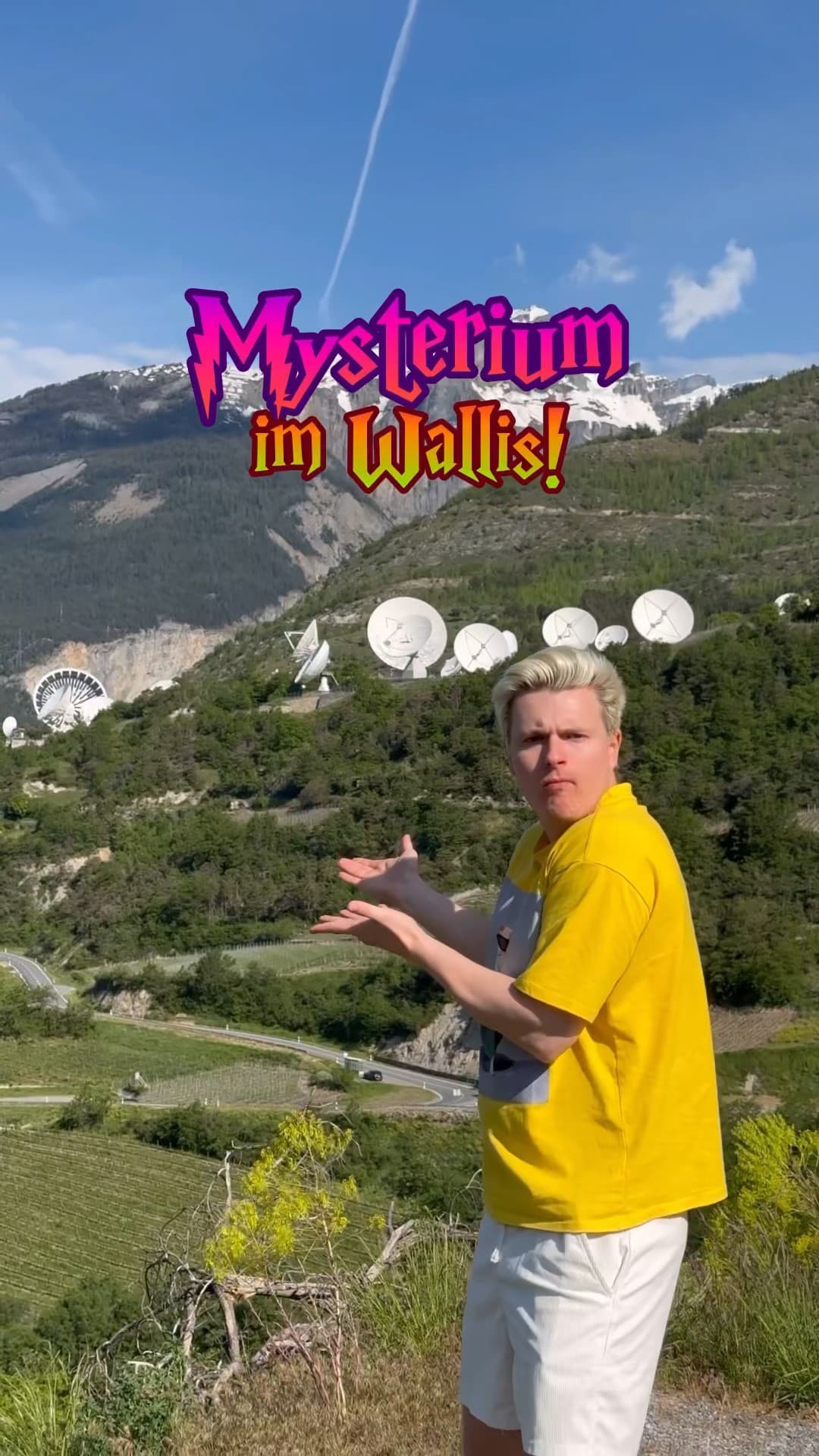 Satellitenschüsseln von Leuk (Satellitenerdfunkstelle Loèche)
