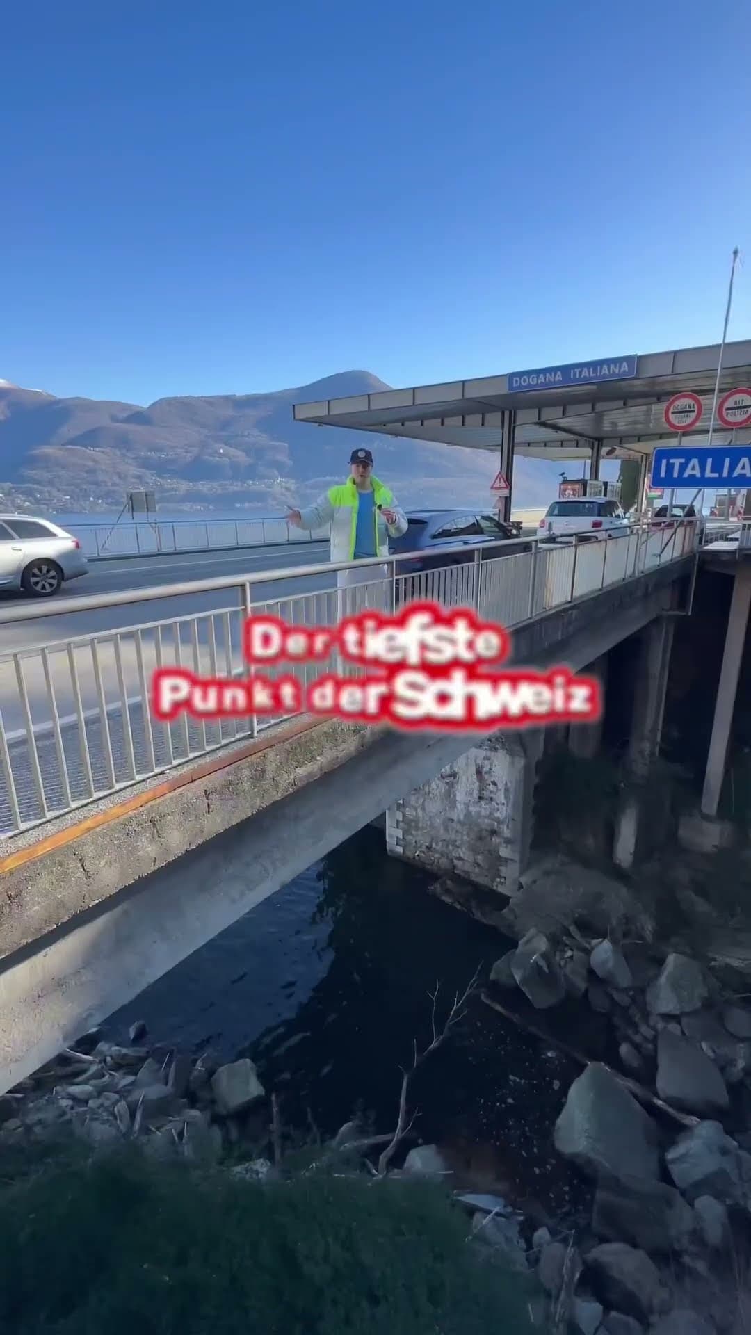 Tiefster Punkt der Schweiz (Mündung der Valmara, Lago Maggiore)