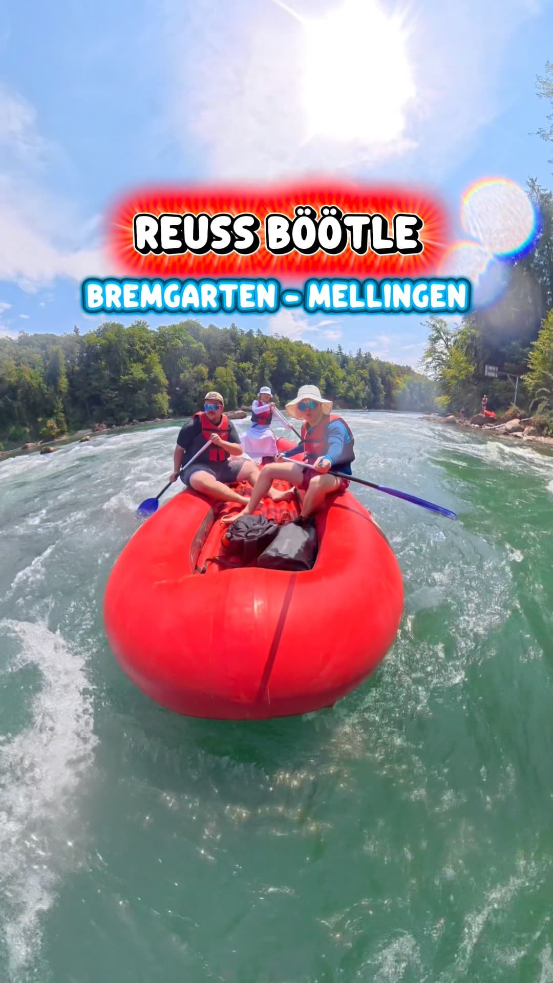 Gummiboot-Tour auf der Reuss (Bremgarten–Mellingen)